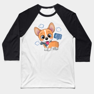 Cute Corgi dog Baseball T-Shirt